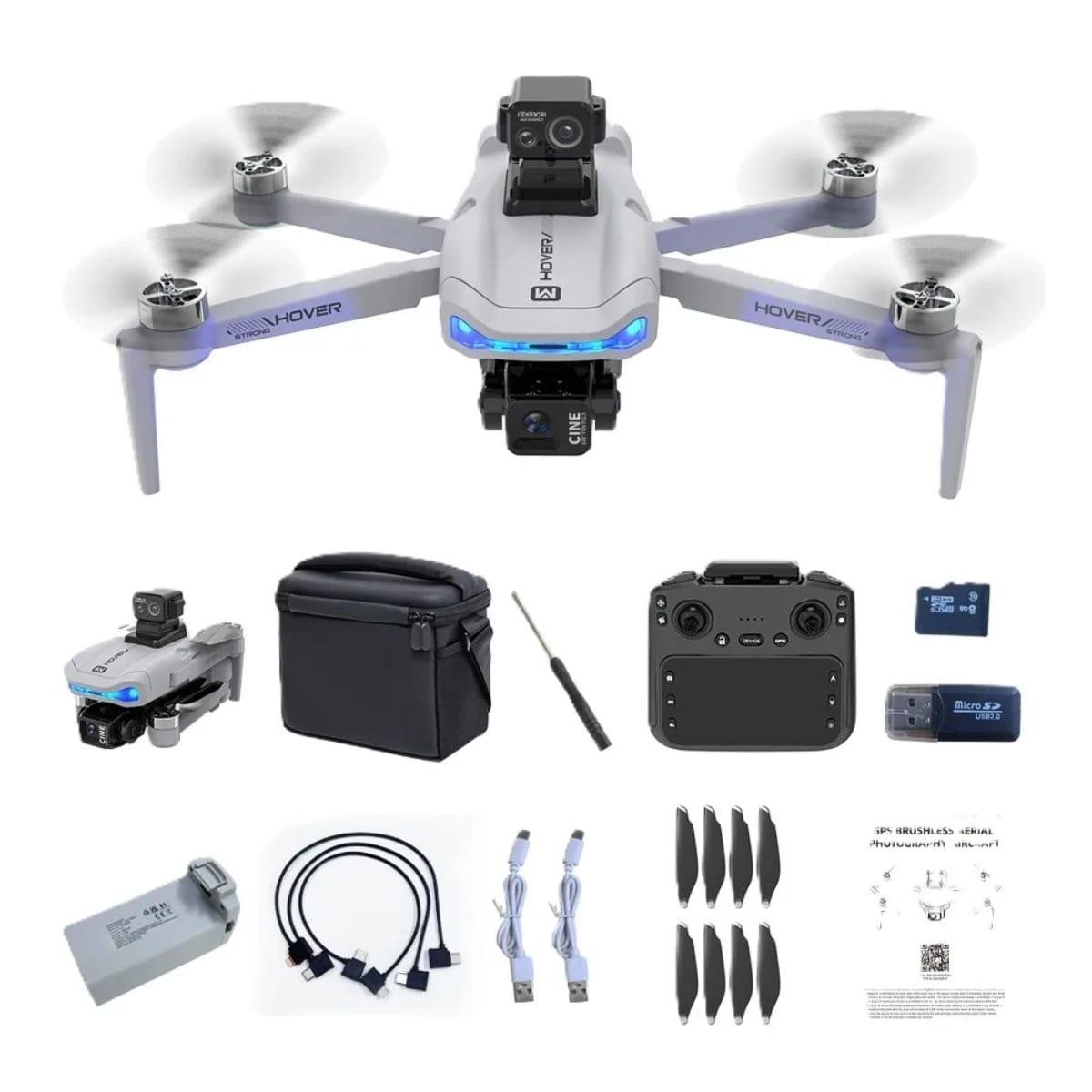 FLH V06 Drone 2K HD Camera 3-axis gimbal Aerial Photography 5G WIFI Brushless 360 ° Laser Obstacle Avoidance FPV RC Quadcopter Toys